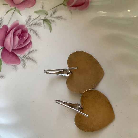 Vintage 925 Heart shaped earrings - Picture 5 of 6